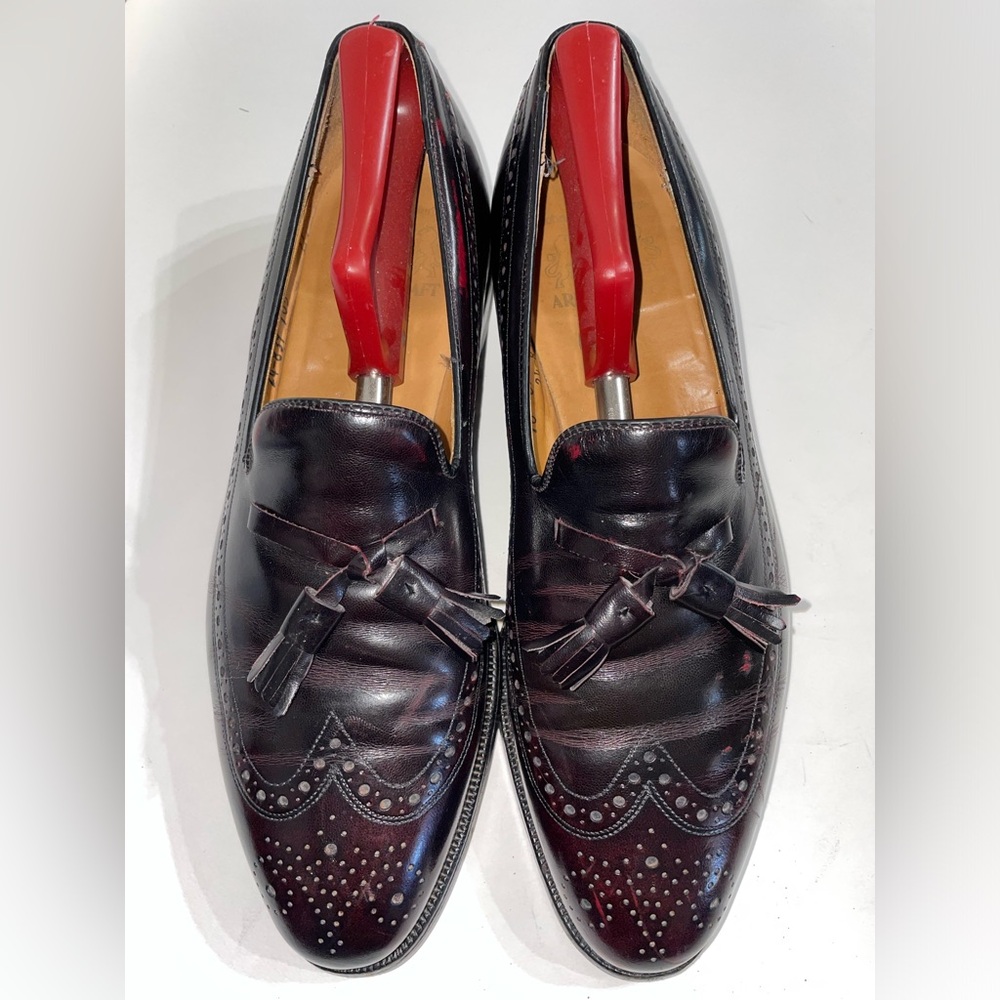 Johnston & Murphy Aristocrat Red Wing Tip Dress Shoes Size 10